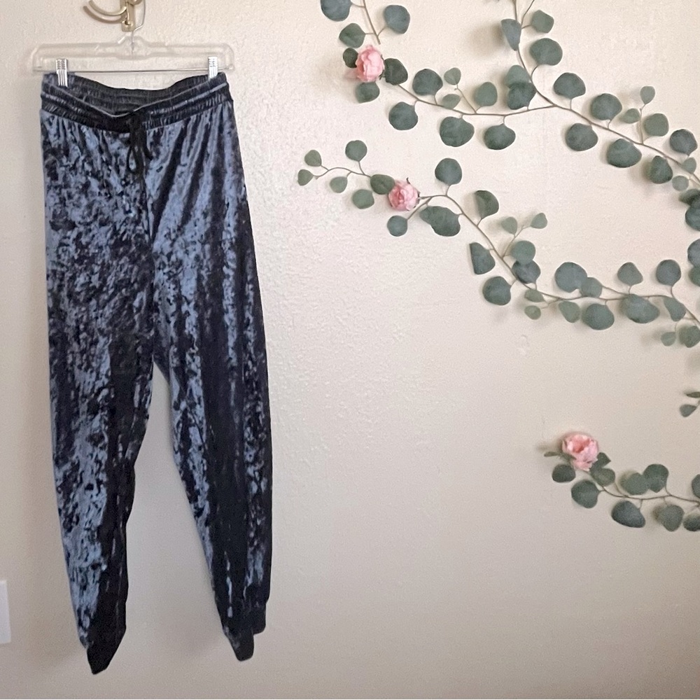 Crushed Velvet Plus Size Joggers
